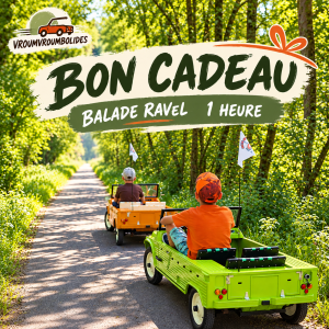 bon cadeau balade ravel en mini voitures